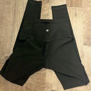 Black lulu 3/4 leggings. Worn one time. Excellent condition